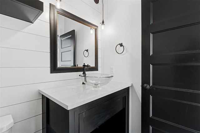 7217 Painted Sky Dr, Edmond, OK 73034 - half bath with vanity and toilet