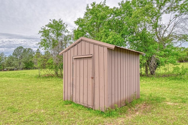 view of shed