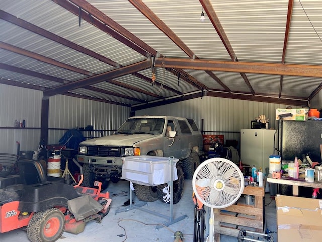 559 Poppy Rd, Broken Bow, OK 74728 - garage with metal wall