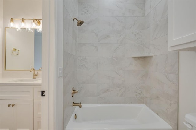 6516 NE 97th St, Oklahoma City, OK 73151 - bathroom with vanity and shower / bathtub combination