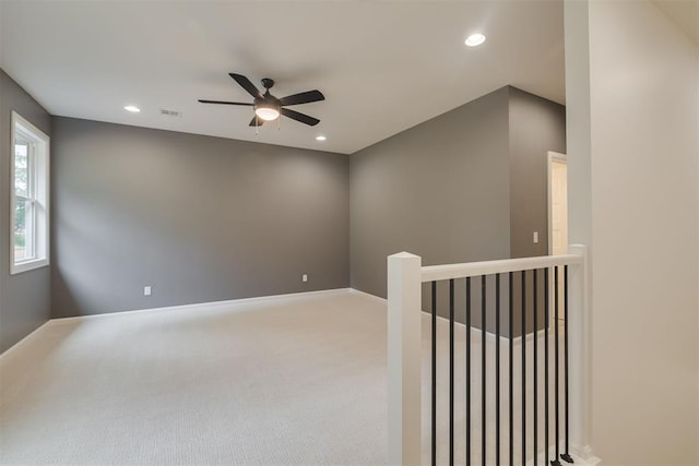 6516 NE 97th St, Oklahoma City, OK 73151 - carpeted spare room featuring recessed lighting and a ceiling fan