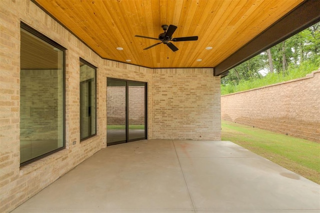 6516 NE 97th St, Oklahoma City, OK 73151 - view of patio with a ceiling fan