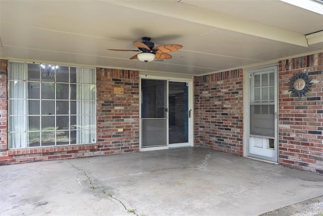 6408 Brentford Ter, Oklahoma City, OK 73132 - view of patio / terrace with a ceiling fan