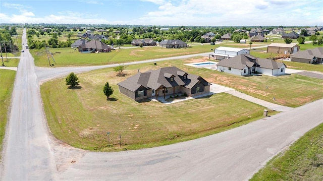 aerial perspective of suburban area