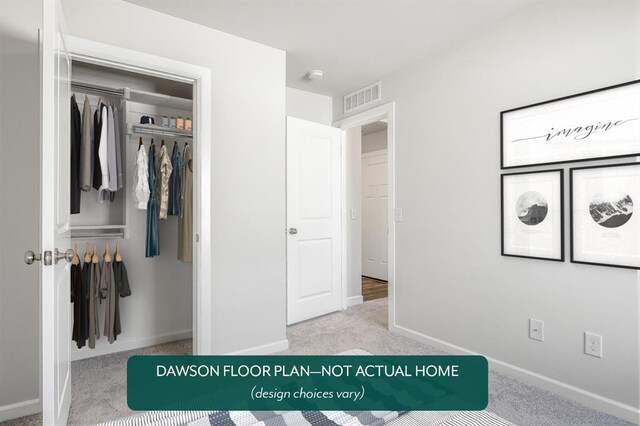 unfurnished bedroom featuring a closet, carpet floors, and baseboards