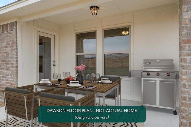view of patio / terrace featuring area for grilling