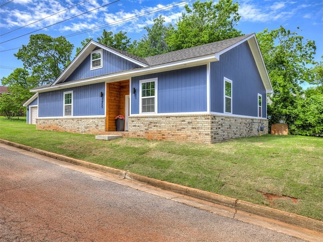 1800 NW 41st St, Oklahoma City, OK 73118 - view of front of property featuring brick siding, a front lawn, and roof with shingles