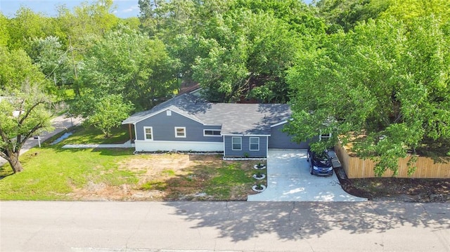 view of subject property