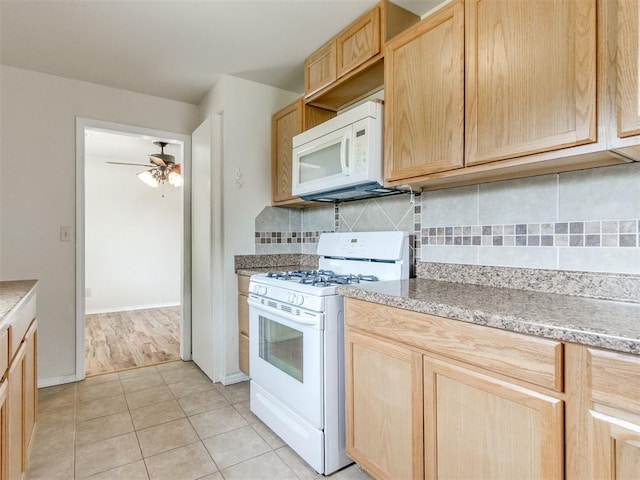 1829 Westchester Dr, Oklahoma City, OK 73120 - kitchen featuring white appliances and light brown cabinetry
