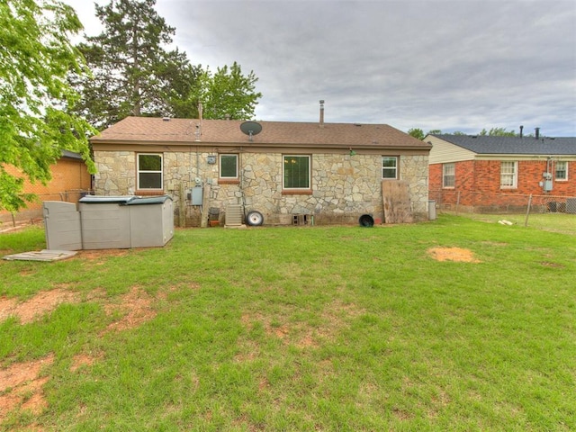 1829 Westchester Dr, Oklahoma City, OK 73120 - back of property with stone siding