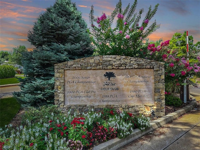 view of community sign