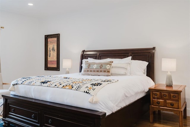 221 Alameda St, Norman, OK 73069 - bedroom featuring wood finished floors, baseboards, and recessed lighting