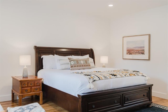 221 Alameda St, Norman, OK 73069 - bedroom featuring light wood finished floors, baseboards, and recessed lighting