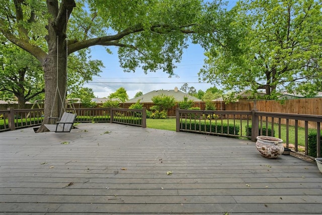 3222 Wilshire Ter, Oklahoma City, OK 73116 - deck with a fenced backyard
