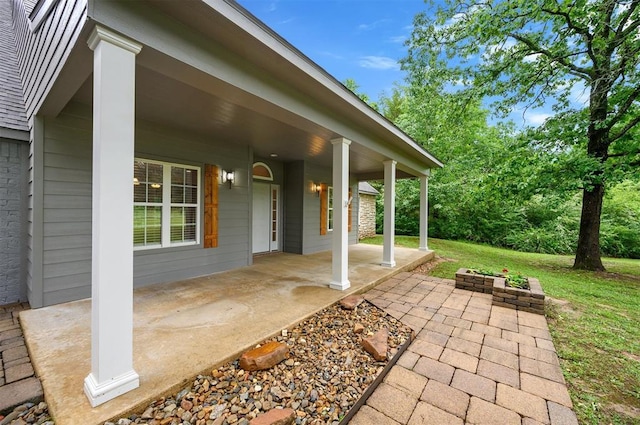 view of patio with covered porch