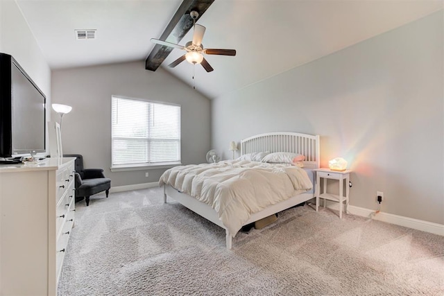 18337 Tombstone Trl, Norman, OK 73072 - bedroom featuring baseboards, light colored carpet, and a ceiling fan
