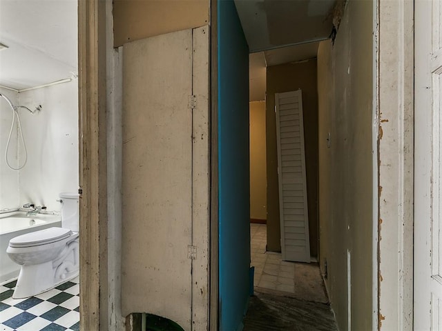 3617 N Westmont St, Oklahoma City, OK 73118 - full bath with toilet, tile patterned floors, and shower / bathtub combination