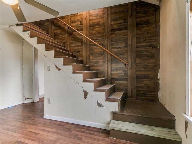 3617 N Westmont St, Oklahoma City, OK 73118 - staircase with wood finished floors and baseboards