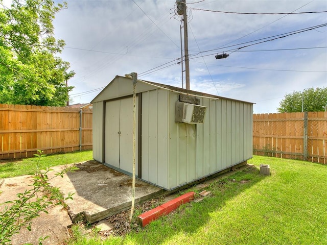 3617 N Westmont St, Oklahoma City, OK 73118 - view of shed featuring a wall mounted AC