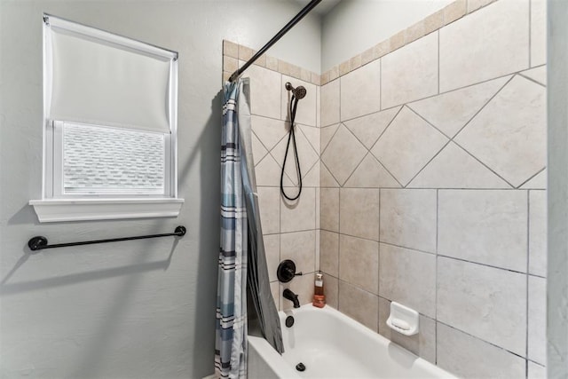 11423 Village Ave, Midwest City, OK 73130 - full bathroom featuring shower / tub combo with curtain