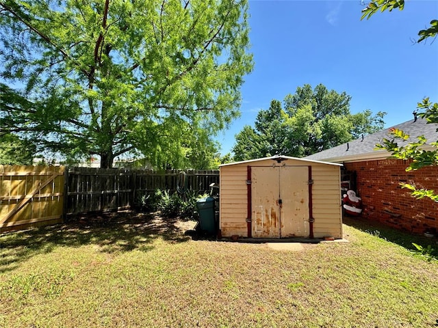 202 Flanders Dr, Chickasha, OK 73018 - view of yard with a storage shed and an outdoor structure