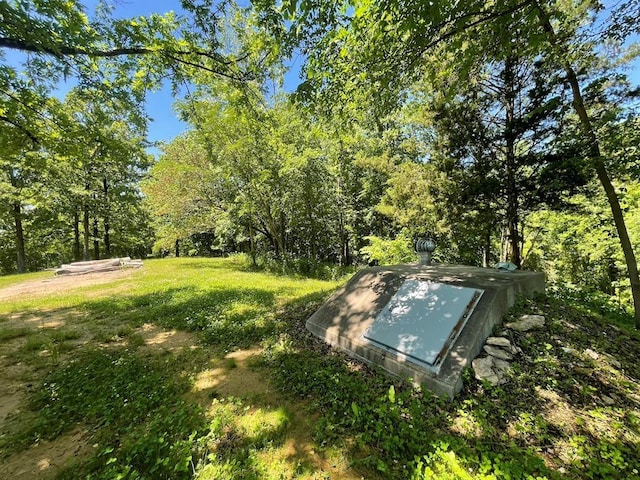 1920 Glover Golden Rd, Broken Bow, OK 74728 - view of storm shelter featuring a view of trees