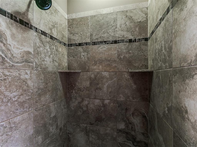 bathroom view of a tile shower