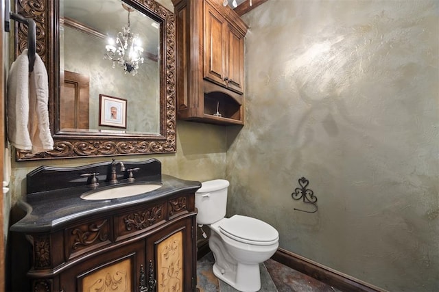 1401 Canyon Bridge Ln, Edmond, OK 73034 - half bath featuring toilet and vanity