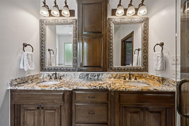 1401 Canyon Bridge Ln, Edmond, OK 73034 - bathroom featuring double vanity