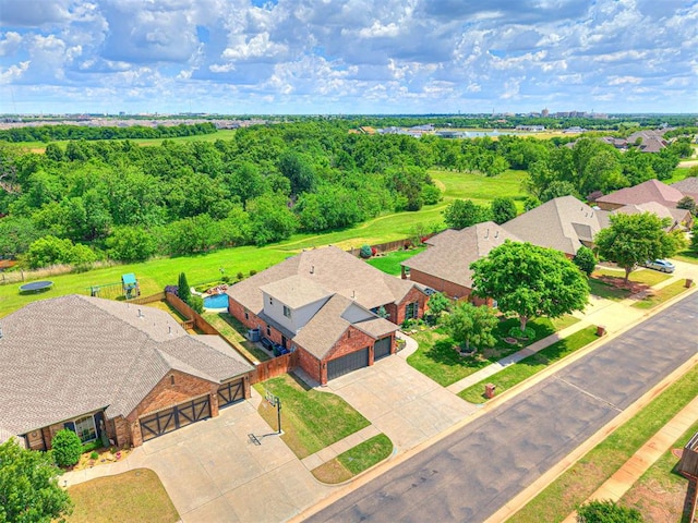aerial perspective of suburban area