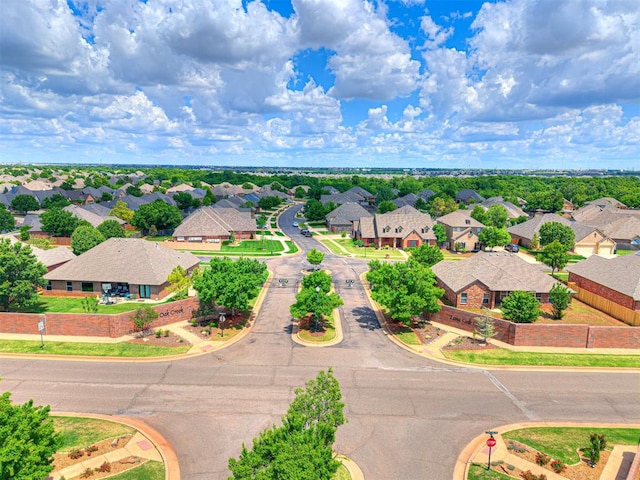 aerial view of residential area