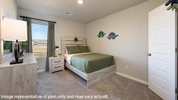 10509 SW 23rd St, Yukon, OK 73099 - bedroom with light colored carpet and baseboards