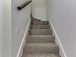 2624 N Ann Arbor St Unit 106, Oklahoma City, OK 73127 - stairs with speckled floor