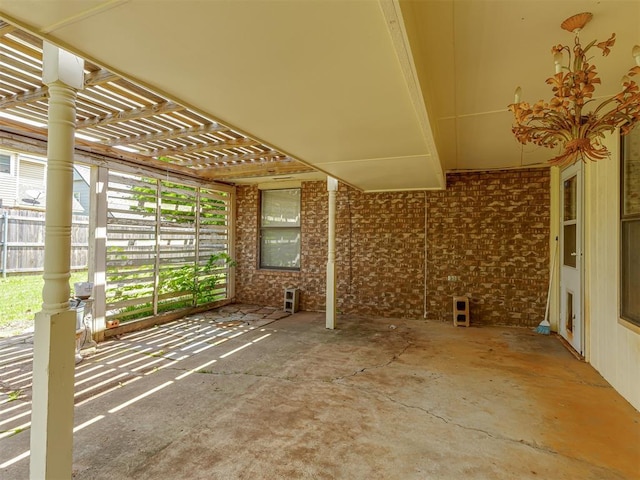 8709 NW 86th St, Oklahoma City, OK 73132 - view of patio featuring a pergola