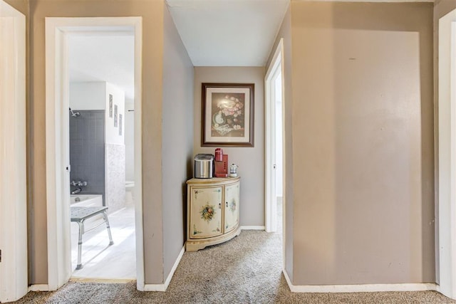 6508 S Harvey Ave, Oklahoma City, OK 73139 - corridor featuring carpet flooring and baseboards