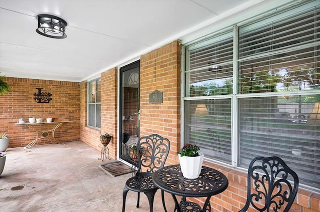 view of patio featuring covered porch