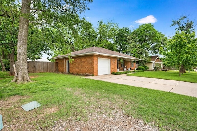 view of front of house with an attached garage, brick siding, and concrete driveway