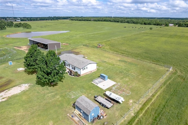 overview of rural landscape featuring a large body of water and agricultural land