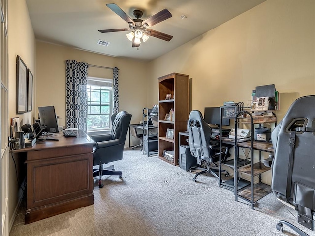 15101 SE 58th St, Choctaw, OK 73020 - carpeted office space with a ceiling fan