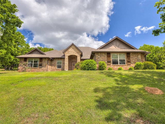15101 SE 58th St, Choctaw, OK 73020 - ranch-style home featuring a front lawn and brick siding