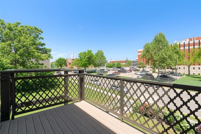 614 NW 8th St Unit 1-4, Oklahoma City, OK 73102 - view of wooden deck