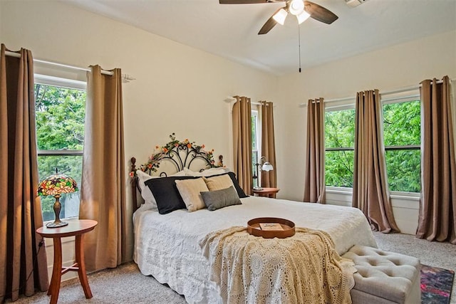 3715 N Mckinley Ave, Oklahoma City, OK 73118 - bedroom featuring light colored carpet and ceiling fan