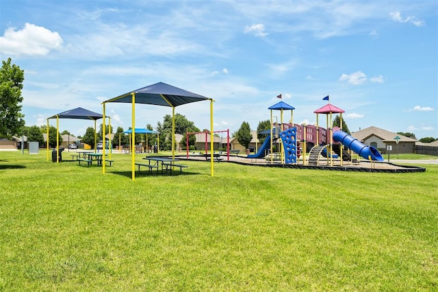 12032 SW 10th St, Yukon, OK 73099 - community playground with a lawn