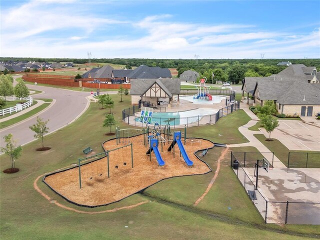 8208 Poplar Dr, Edmond, OK 73034 - aerial view of residential area