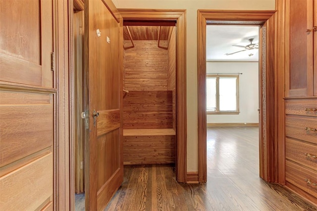 100 S Macomb Ave, El Reno, OK 73036 - hall with wood finished floors