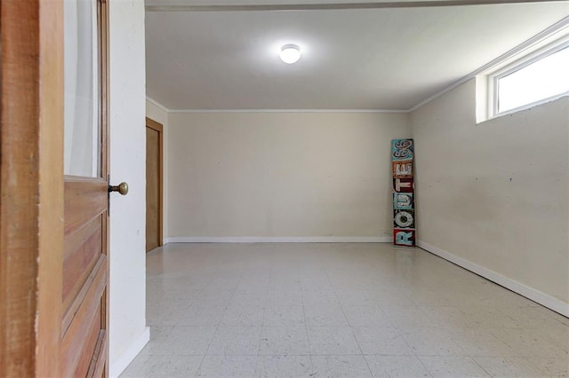 100 S Macomb Ave, El Reno, OK 73036 - spare room with crown molding, baseboards, and light floors