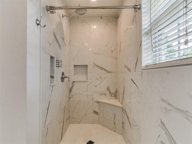 2916 Prairie Rose Ct, Oklahoma City, OK 73120 - full bathroom featuring a marble finish shower