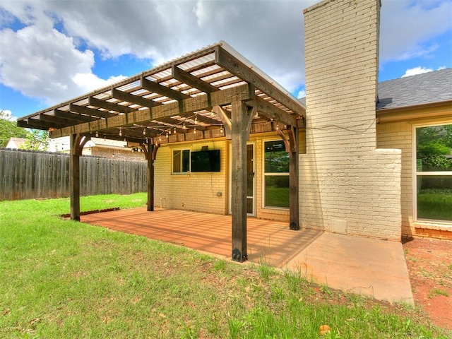 2916 Prairie Rose Ct, Oklahoma City, OK 73120 - wooden terrace featuring a patio and a pergola