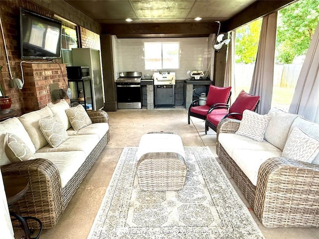 view of sunroom