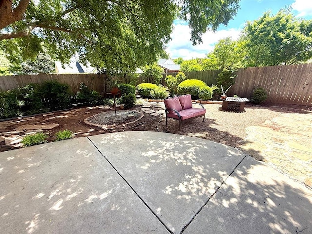 view of patio / terrace with a fenced backyard